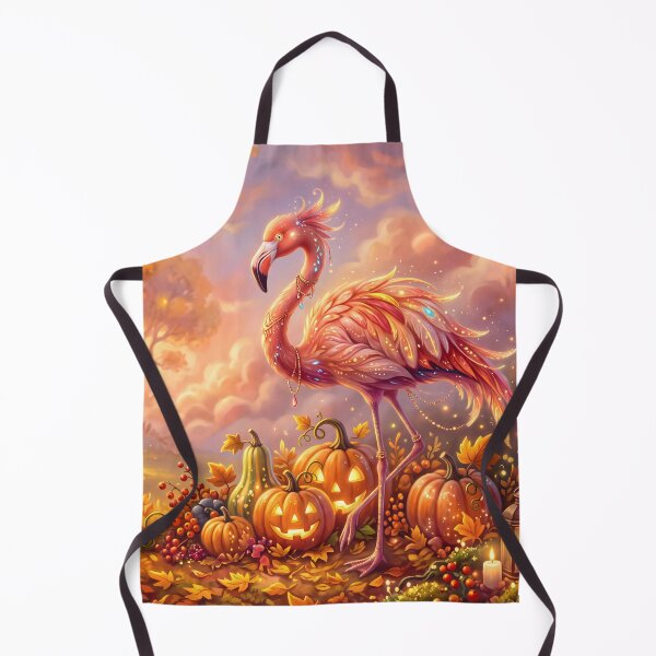 Item preview, Flamingo in Autumn Pumpkin Forest designed and sold by GraffiTimi.
