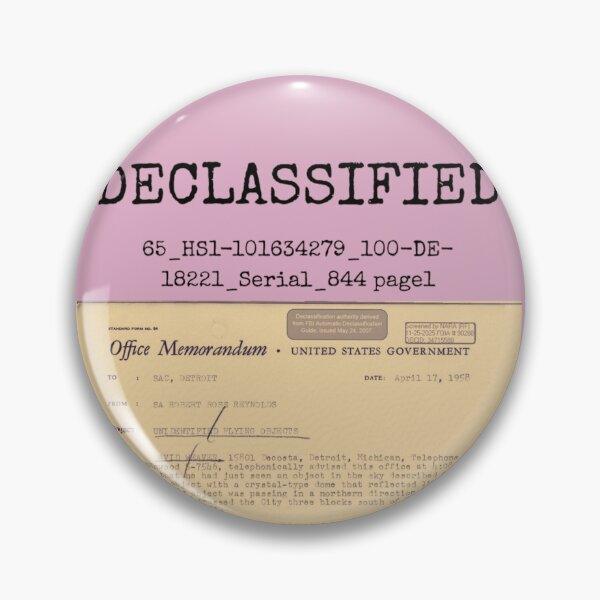 Item preview, UFO DECLASSIFIED 65_HS1-101634279_100-DE-18221_Serial_844 page 1 designed and sold by CG17s.