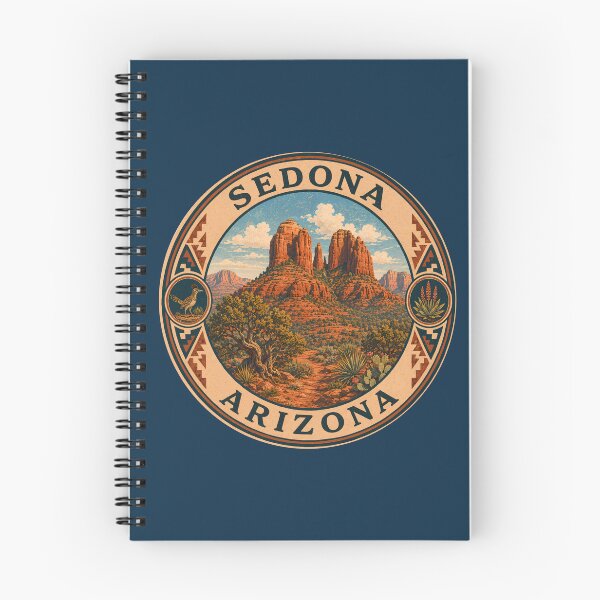 Item preview, Sedona Arizona Illustration Travel Art Badge designed and sold by KrisSidDesigns.