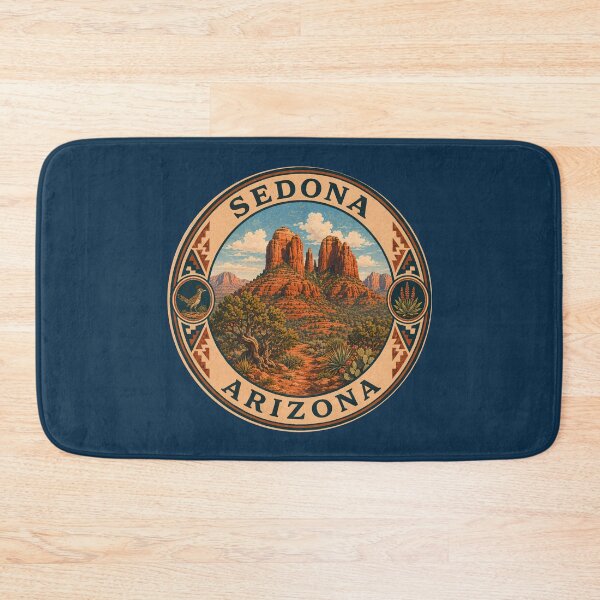 Item preview, Sedona Arizona Illustration Travel Art Badge designed and sold by KrisSidDesigns.