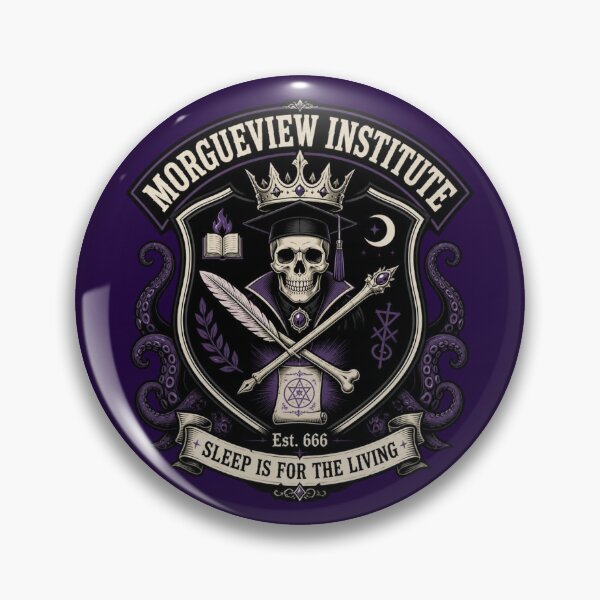 Item preview, Morgueview Institute - Necromancer Warlock Varsity DND RPG Meme designed and sold by Dice_Goblin_Studio.