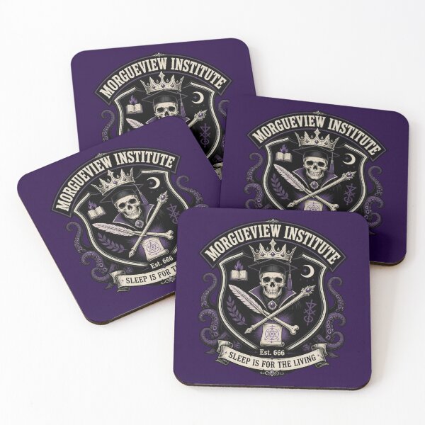Item preview, Morgueview Institute - Necromancer Warlock Varsity DND RPG Meme designed and sold by Dice_Goblin_Studio.