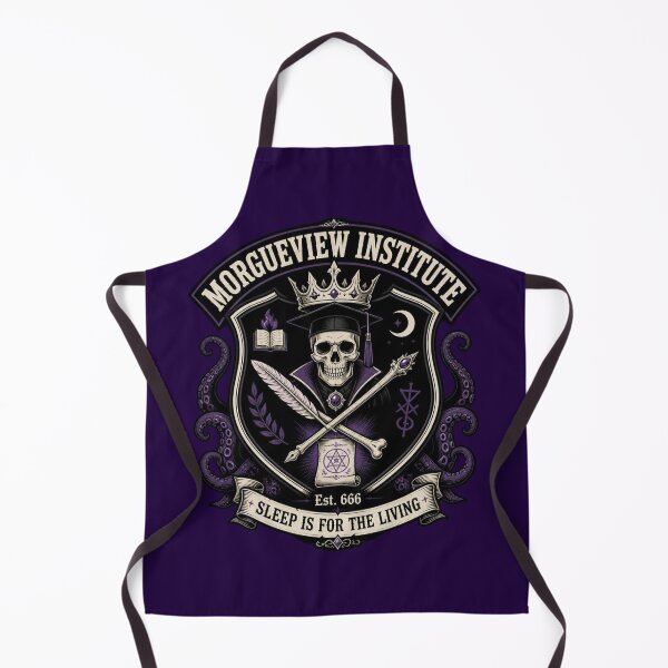 Item preview, Morgueview Institute - Necromancer Warlock Varsity DND RPG Meme designed and sold by Dice_Goblin_Studio.
