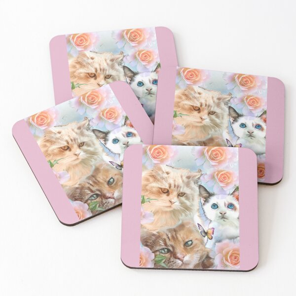 Item preview, Roses, Kitties & a Butterfly.. designed and sold by MoonChild67.