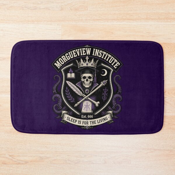 Item preview, Morgueview Institute - Necromancer Warlock Varsity DND RPG Meme designed and sold by Dice_Goblin_Studio.