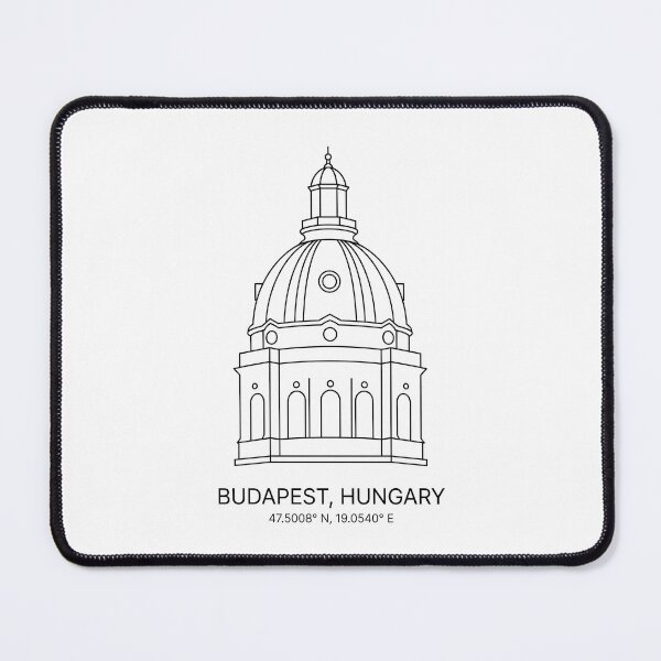 Item preview, Budapest Hungary Line Art Skyline Coordinates designed and sold by OzzFrequency.