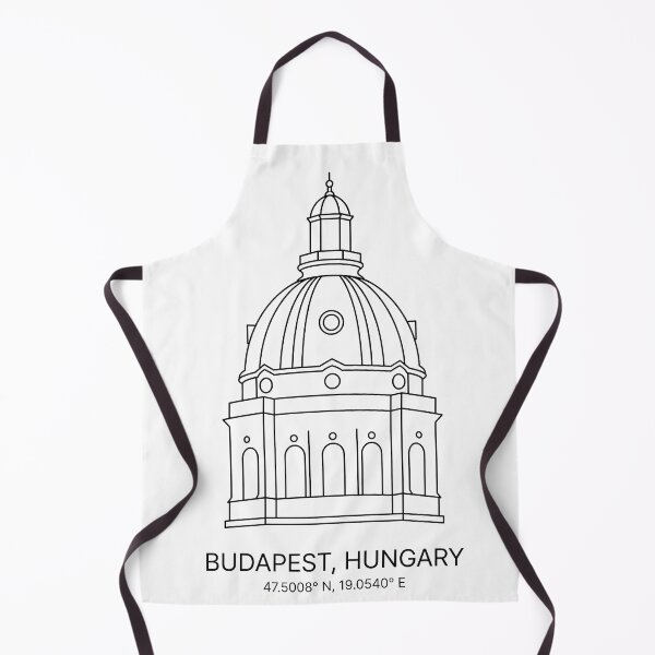 Item preview, Budapest Hungary Line Art Skyline Coordinates designed and sold by OzzFrequency.