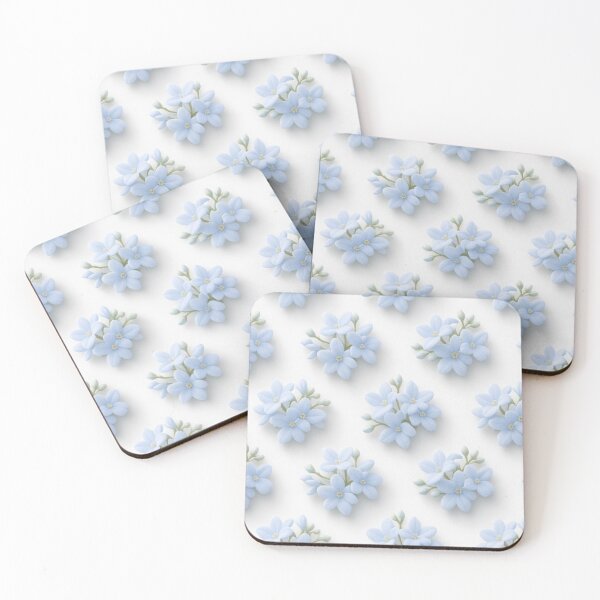 Item preview, Soft Baby Blue Flower Grid Pattern designed and sold by IntelliMindDesigns.