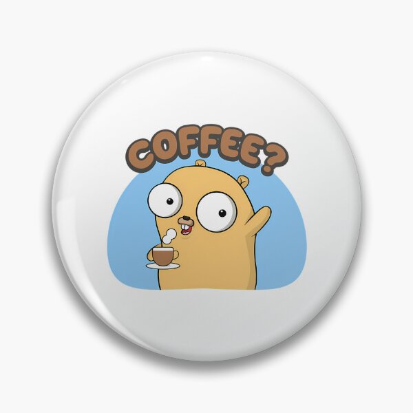 Item preview, Golang Gopher Offering A Cup Of Coffee designed and sold by ForRealSerial.