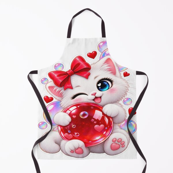 Item preview, Cute Cat With Red Heart Valentine Kawaii Sticker designed and sold by Genzfirevibes.