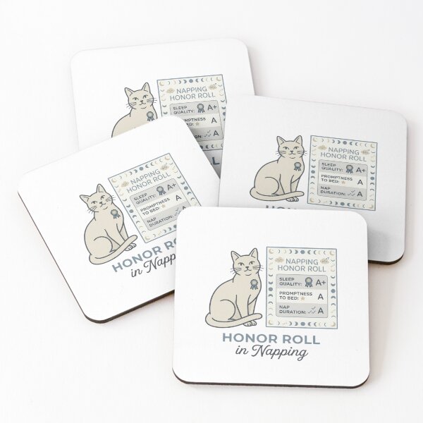 Item preview, Honor Roll in Napping - Cat Design designed and sold by RunningWhiskers.