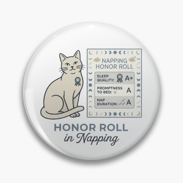 Item preview, Honor Roll in Napping - Cat Design designed and sold by RunningWhiskers.