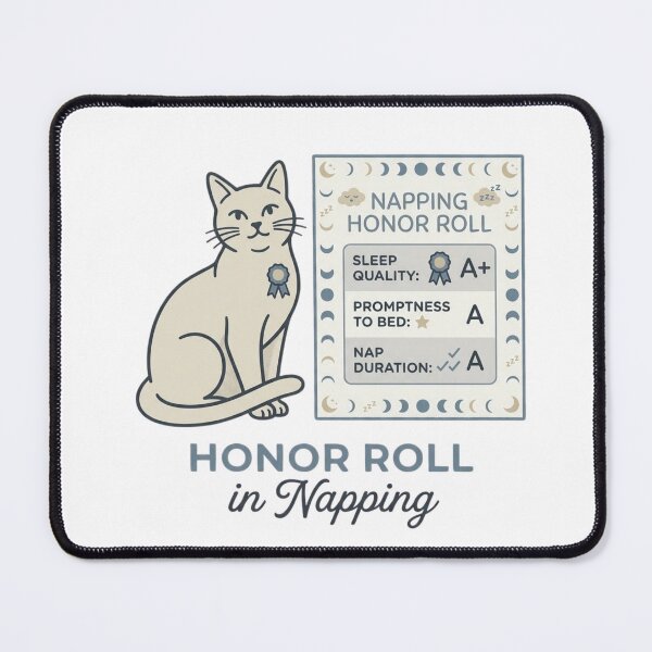 Item preview, Honor Roll in Napping - Cat Design designed and sold by RunningWhiskers.