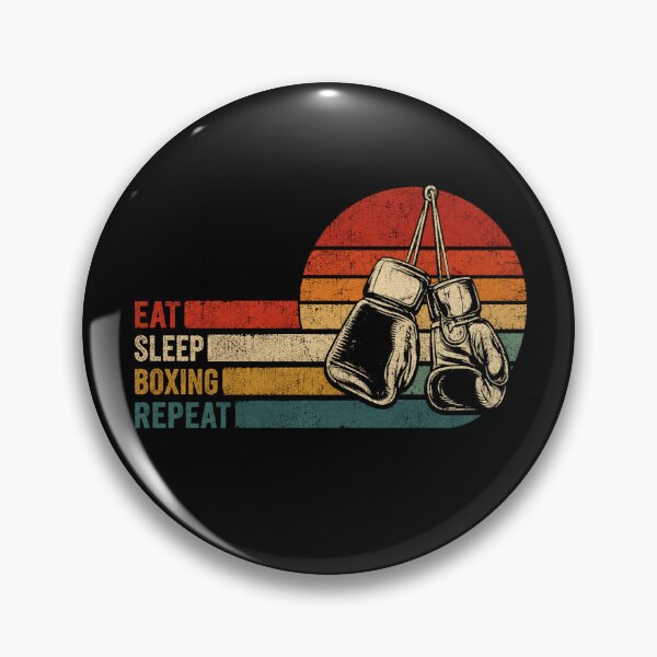 Item preview, Eat Sleep Boxing Repeat Vintage Retro Fighter  designed and sold by Moizento.