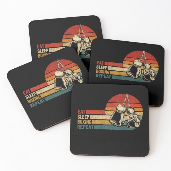 Item preview, Eat Sleep Boxing Repeat Vintage Retro Fighter  designed and sold by Moizento.