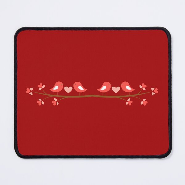 Item preview, Lovebirds on Branch Cute Romantic Hearts Art designed and sold by SolutionsArt.