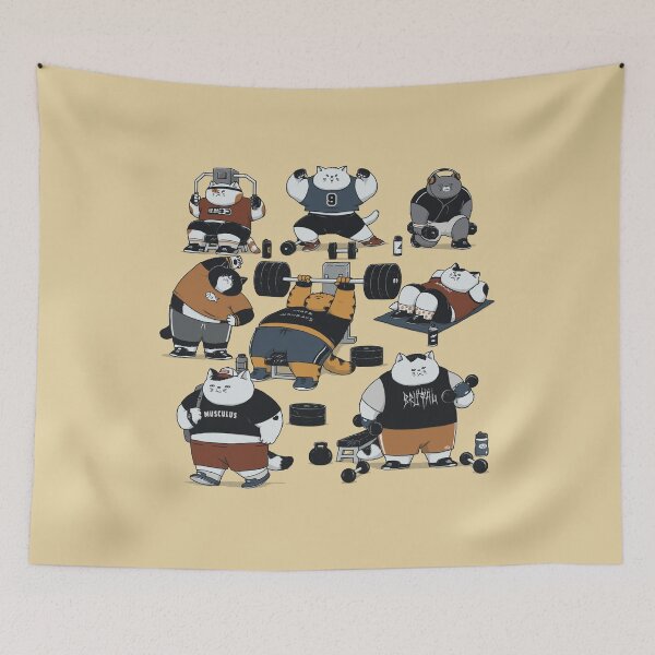 Item preview, Cat Gym - Chonky Workout Energy designed and sold by OohMyHoomies.