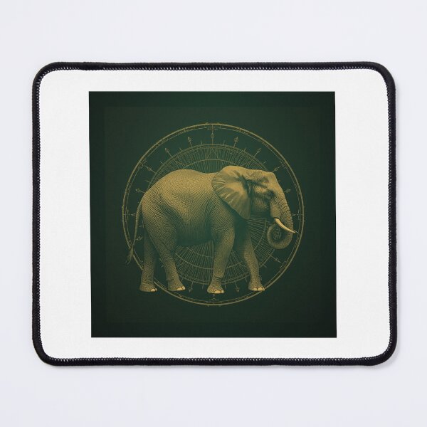Item preview, Mystical Elephant Gold Mandala Art designed and sold by ameetlumiere.