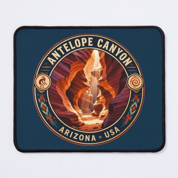 Item preview, Antelope Canyon Arizona Illustration Travel Art Badge designed and sold by KrisSidDesigns.