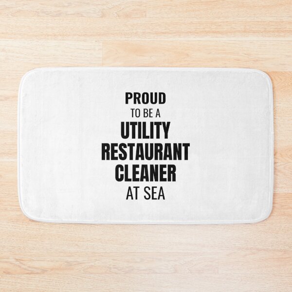 Item preview, Proud to be a Utility Restaurant Cleaner at Sea (Black) designed and sold by ShipCrewNation.