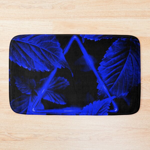 Item preview, Neon Blue Triangle in Deep Blue Leaves designed and sold by Exodoi.