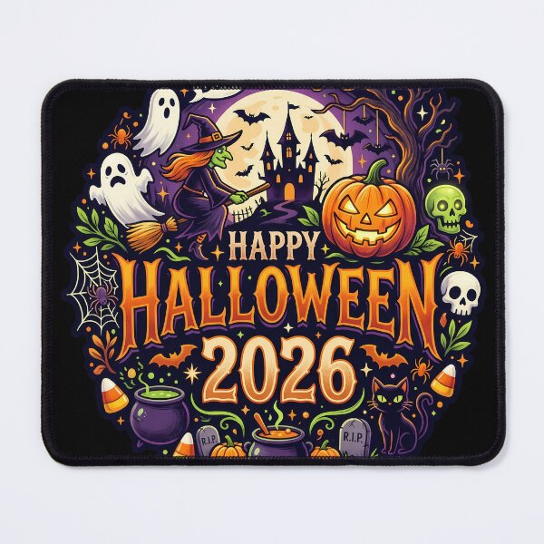Item preview, Happy Halloween 2026 Cute Witch Pumpkin Ghost Sticker Design designed and sold by DarkOriginArts.