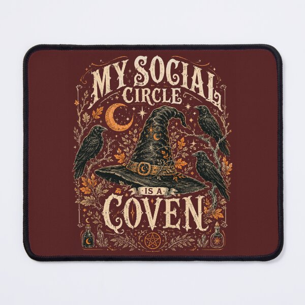 Item preview, My Social Circle Is My Coven,Witchy Raven Gothic Halloween Vintage designed and sold by ANTHAR.