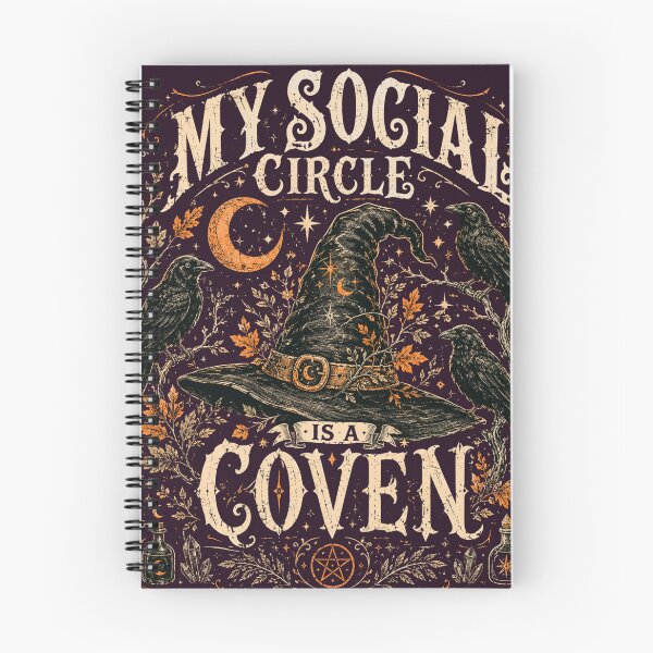 Item preview, My Social Circle Is My Coven,Witchy Raven Gothic Halloween Vintage designed and sold by ANTHAR.