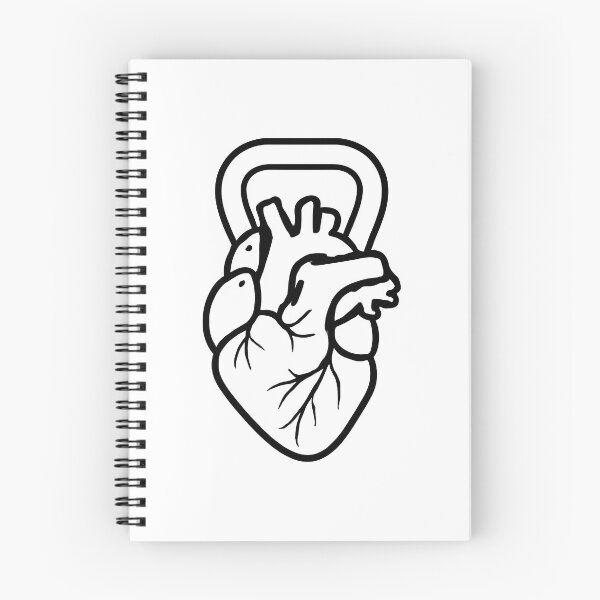 Item preview, Kettlebell Is My Cardio Heart Line Art – Gym Motivation Shirt Design designed and sold by Mouad-Doadi.