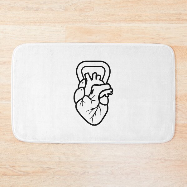 Item preview, Kettlebell Is My Cardio Heart Line Art – Gym Motivation Shirt Design designed and sold by Mouad-Doadi.
