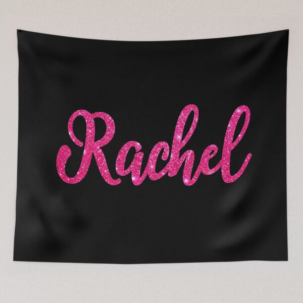 Item preview, Rachel Hot Pink Sparkly Personalised Name Design designed and sold by CamilasPrints.