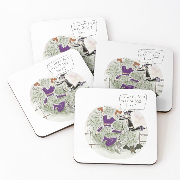Item preview, Funny Halloween cartoon of witch crashing into a bush. designed and sold by KPlayerAdhder.