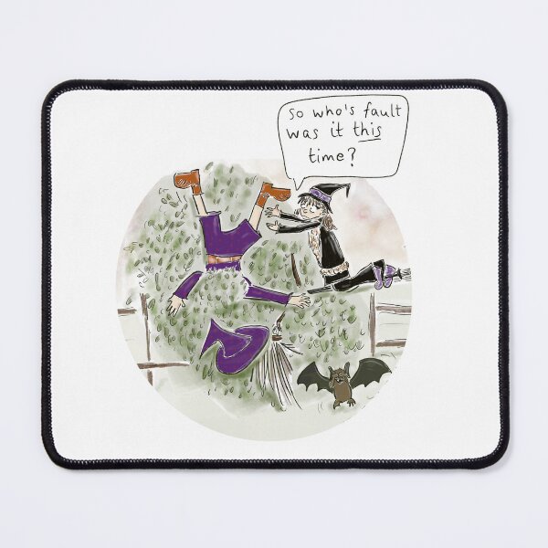Item preview, Funny Halloween cartoon of witch crashing into a bush. designed and sold by KPlayerAdhder.