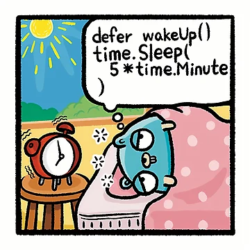 Artwork thumbnail, Gopher Says In Go Defer Wakeup by ForRealSerial