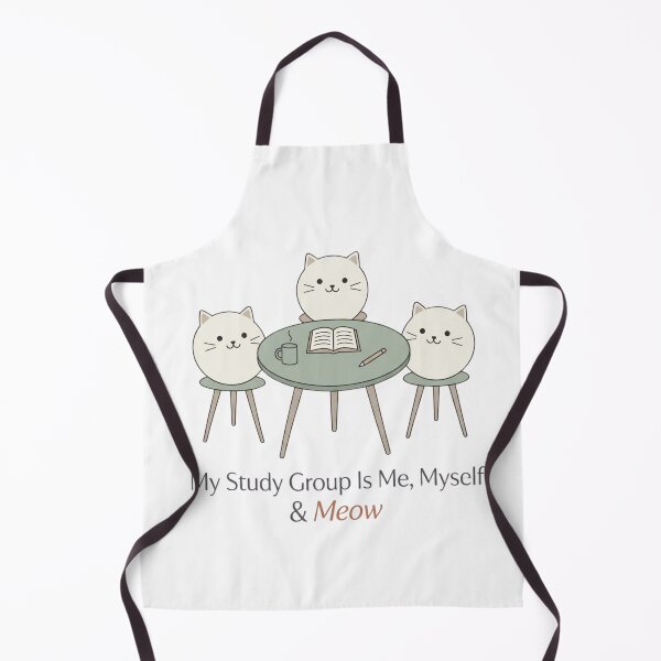 Item preview, My Study Group Is Me, Myself & Meow - Cat Design designed and sold by RunningWhiskers.