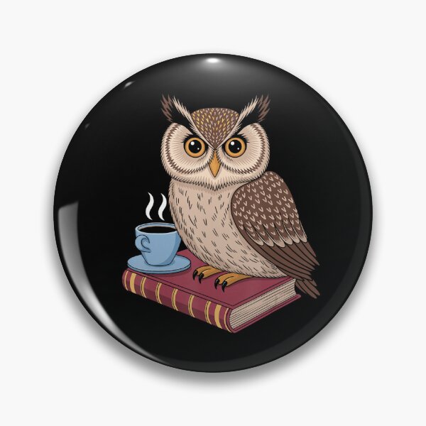 Item preview, Cute Reading Owl with Coffee and Book – Cozy Book Lover Art designed and sold by TadeoNivar.