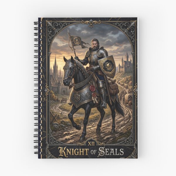 Item preview, Knight of Seals- tarot card designed and sold by Studio77-Gothic.