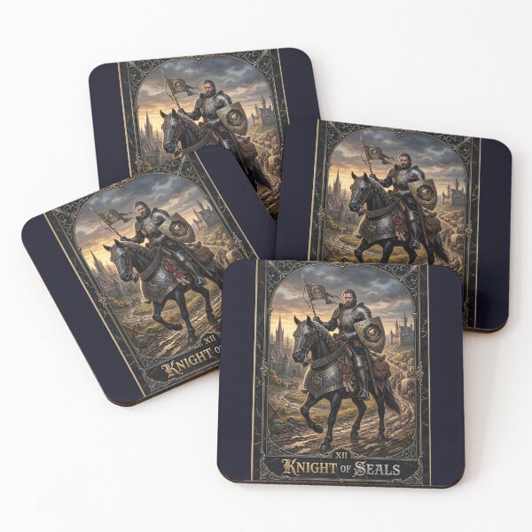 Item preview, Knight of Seals- tarot card designed and sold by Studio77-Gothic.