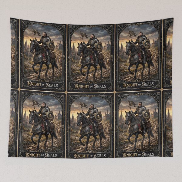 Item preview, Knight of Seals- tarot card designed and sold by Studio77-Gothic.
