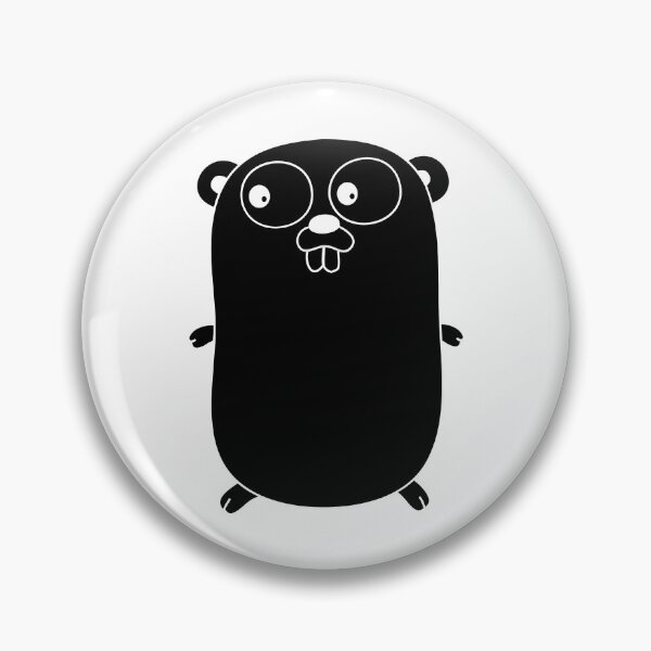 Item preview, The Go Gopher Minimalistic Golang Logo Black designed and sold by ForRealSerial.