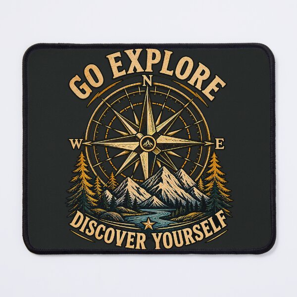Item preview, Vintage Adventure Compass Mountain Explore — Discover Yourself designed and sold by FABIOLA1970.