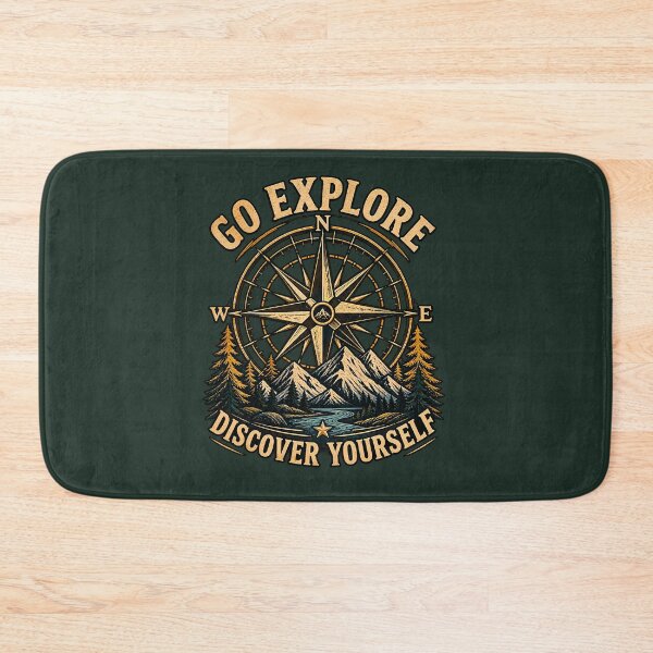 Item preview, Vintage Adventure Compass Mountain Explore — Discover Yourself designed and sold by FABIOLA1970.