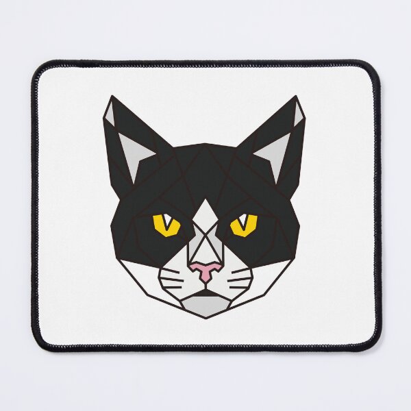 Item preview, Geometric Tuxedo Cat designed and sold by AnimalsKnowAll.