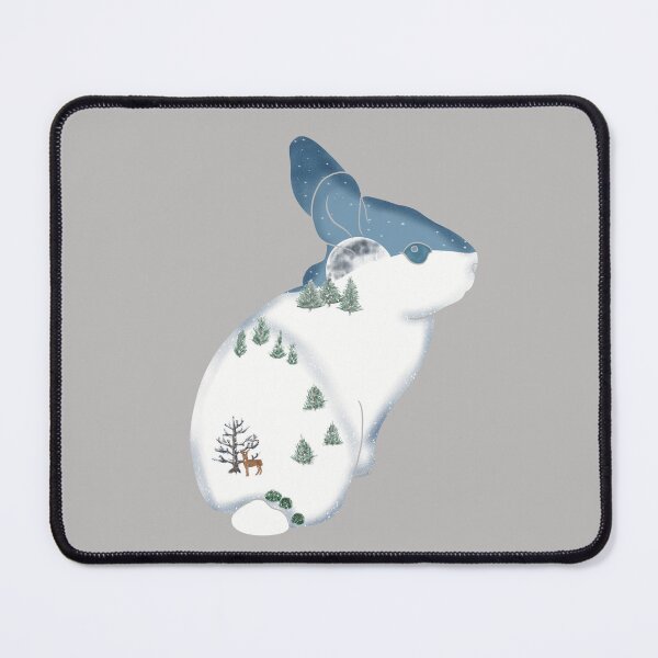 Item preview, Moonlit Hill Bunny - White (Quiet Magic of Nature Winter Series) designed and sold by Winooski Designs.