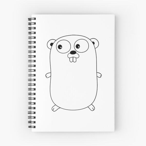 Item preview, The Go Gopher Minimalistic Golang Logo White designed and sold by ForRealSerial.