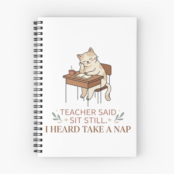 Item preview, Teacher Said Sit Still. I Heard Take a Nap. - Cat Design designed and sold by RunningWhiskers.