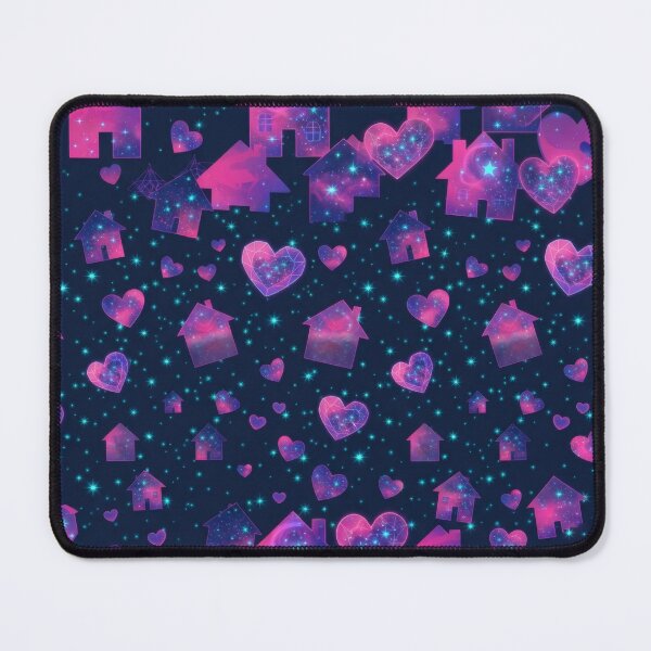 Item preview, Cosmic Hearts and Homes Neon Galaxy Pattern designed and sold by Azurart2.