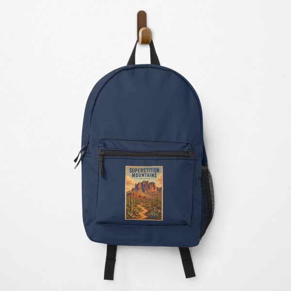 Item preview, Superstition Mountains Desert Arizona Illustration Travel Art Vintage designed and sold by KrisSidDesigns.