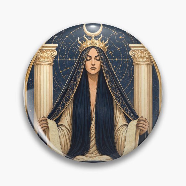 Item preview, Gothic High Priestess Tarot Card Occult Moon Art designed and sold by MythicMood.