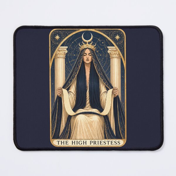 Item preview, Gothic High Priestess Tarot Card Occult Moon Art designed and sold by MythicMood.